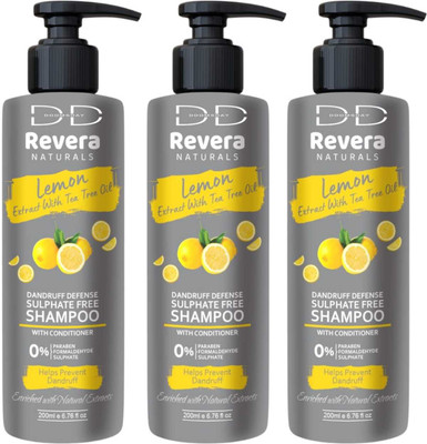DOOMSDAY REVERA LEMON SHAMPOO FOR HELPS PREVENT DENDRUFF PACK OF - 200ml x 3(600 ml)