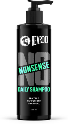 BEARDO NO NONSENSE DAILY Shampoo For Men | Tea Tree, Pepperment & Charcoal(200 ml)
