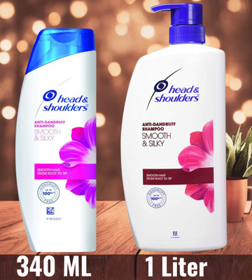 Head and Shoulders Smooth and Silky, Anti Dandruff Shampoo for Women & Men(1340 ml)