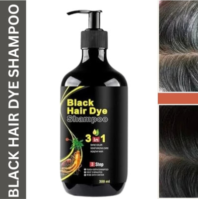 VIVAGLO Black Hair Dye Shampoo 3 In 1Quality Enriched with Organic Shampoo (300 ml)(300 ml)