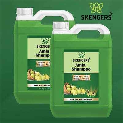 skengers Amla Shampoo Frizz Control Gentle, and Safe for All Hair Types(1 L Pack of 2)(2 L)
