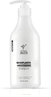 Global Amazon Secrets Nanoplastia Smoothening Shampoo | Btx Infusion, Fenugreek, Omega 3 & Bio Keratin(500 ml)