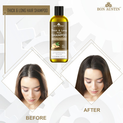 Bon Austin Thick & Long Hair Shampoo with Ginger Extract To Get Shiny Hair Pack 1 of 100ML(100 ml)