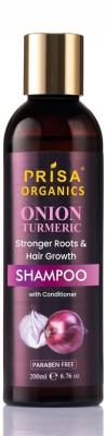 PRISA ORGANICS Onion Turmeric Shampoo and Conditioner for Stronger Roots & Hair Growth(200 ml)