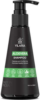 VILARIA Alovera Shampoo Cleanses and Purifies Hair Promotes Healthy Growth For All Hair(250 ml)