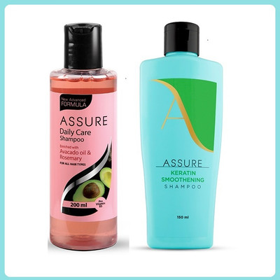 ASSURE Keratin Smoothening Shampoo 150ml & Daily Care Shampoo 200ml(350 ml)