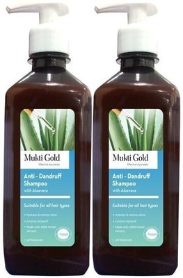 AXIOM Mukti Gold Anti-Dandruff Shampoo to Controls Dandruff | Blend of Ayurvedic Herbs(400 ml)