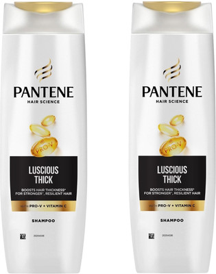 PANTENE Luscious Thick Shampoo For Women Pack of 2(340 ml)