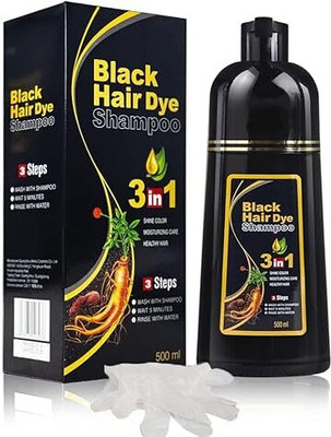 zemglam 3 in 1 Hair Dye Shampoo,Shine Care & Moisturizing,Long-lasting Color(500 ml)