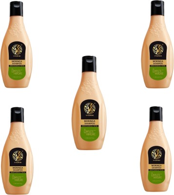 Vyomini Moringa Shampoo For Shiny, Frizz-free, Strong, and Nourished Hair Pack of 5(1000 ml)