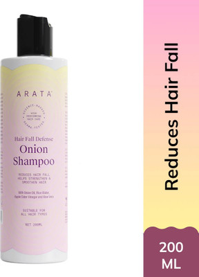 ARATA Hair Fall Defense Onion Shampoo with Onion Oil & Amla for Root Strengthening(200 ml)
