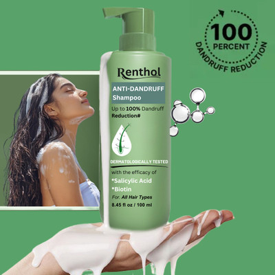 Renthol Anti Dandruff Shampoo With Salicylic Acid & Biotin | Shampoo For All Hair types(100 ml)