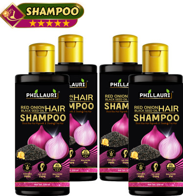 Phillauri Red Onion Black Seed Oil Shampoo With Red Onion Seed Oil Extract, Black Seed Oil(400 ml)