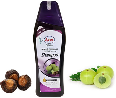 AYUR HERBALS Amla & Shikakai With Reetha Shampoo (Pack Of 2)(200 ml)