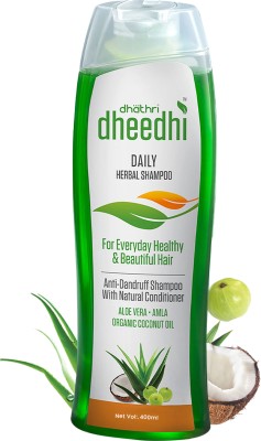 DHEEDHI Daily Herbal Shampoo| Anti Dandruff Shampoo for Women and Men(400 ml)