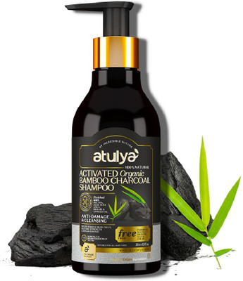 Atulya Activated Bamboo Charcoal Cleanser/Shampoo(300 ml)