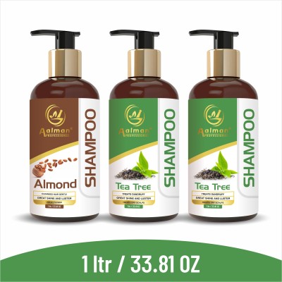 Aalman Professional Almond (1) + Ta Tree (1) Shampoo (Comboo-3)(3 L)