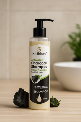 Snibhav Pollution Defence Shampoo with Charcoal & Neem | Paraben and Sulphate Free(200 ml)