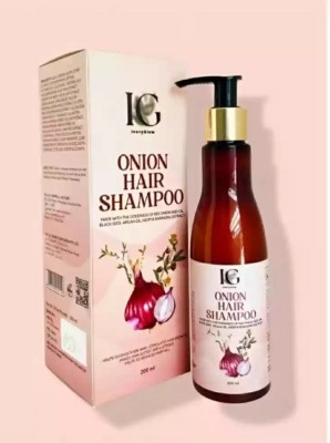 IVORYGLOW Onion hair growth shampoo with natural ingredients like onion oil, coconut Oil(200 ml)