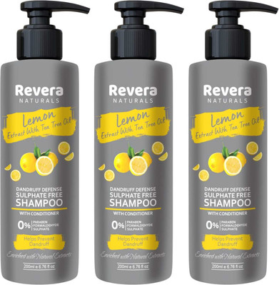 DOOMSDAY REVERA LEMON SHAMPOO FOR HELPS PREVENT DANDRUFF PACK OF - 200ml x 3(600 ml)
