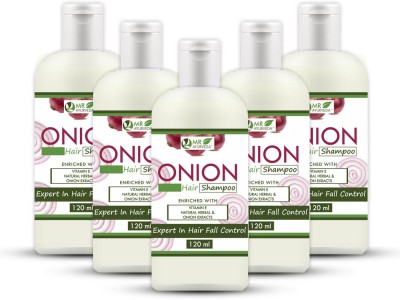 MR Ayurveda Onion Hair Shampoo | Hair Fall Control | Suitable for All Hair Types - Set of 5(600 ml)
