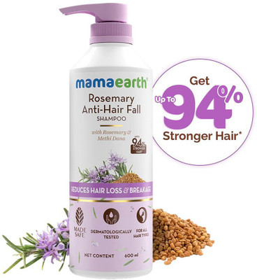 Mamaearth Anti-Hair Fall Shampoo with Rosemary & Methi Dana | Reduce Hair Loss & Breakage(600 ml)