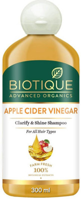 BIOTIQUE Apple Cider Vinegar Clearfy & Shine Shampoo - 300ml(300 ml)