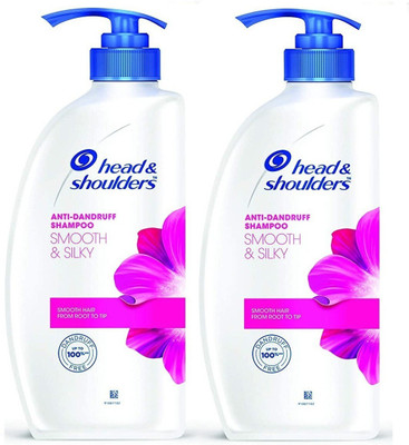 Head and Shoulders Smooth and Silky Anti Dandruff Shampoo,2*650ml(650 ml)