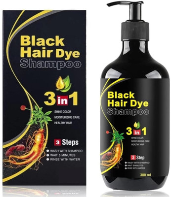 ACTIWOW Black Natural Ayurvedic Hair Color Shampoo - No Side Effects | For Men and Women(300 ml)