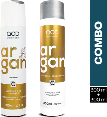 QOD Argan Combo - Hair Shampoo & Hair Conditioner(600 ml)