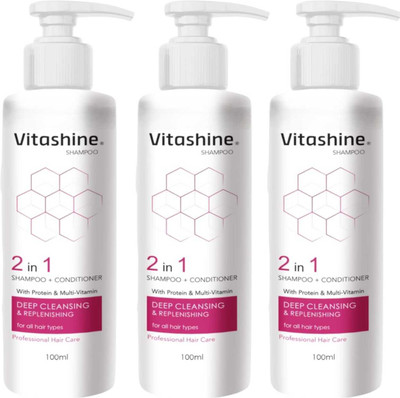 DOOMSDAY VITASHINE 2 IN 1 SHAMPOO + CONDITIONER FOR NOURISHING HAIRS PACK OF 100ml x 3(300 ml)