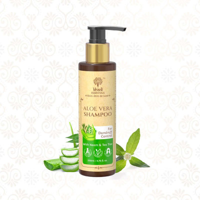 Khadi Essentials Aloe Vera Shampoo with Neem & Tea Tree For Dandruff Control & Hair Growth(200 ml)