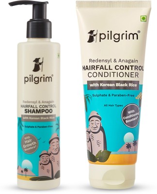 Pilgrim Redensyl & Anagain Hairfall Control Shampoo and Conditioner(400 ml)