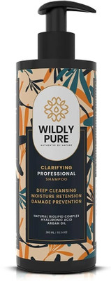 Wildly Pure Clarifying Shampoo for Build Up| Non-drying| Reverses Hard Water, Metal Damage(300 ml)