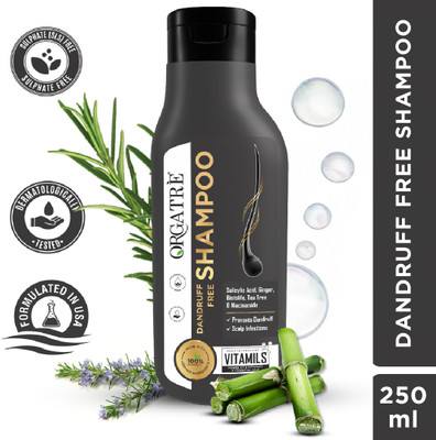 Orgatre Dandruff Free Shampoo For Dandruff & Scalp Control With Tea Tree & Rosemary Oil(250 ml)
