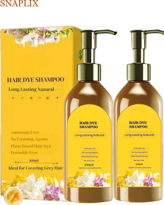 Snaplix LushRoot Hair Color Shampoo with Herbal Essence – Pack of 1(200 ml)