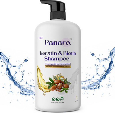 PANARO Keratin & Biotin Shampoo | With Keratin and Argan Oil for Shiny hair | 1 L(1 L)
