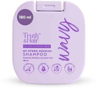 Truth & Hair Hydro Nourish Shampoo for Wavy Hair | Enriched with Rosemary Oil(180 ml)