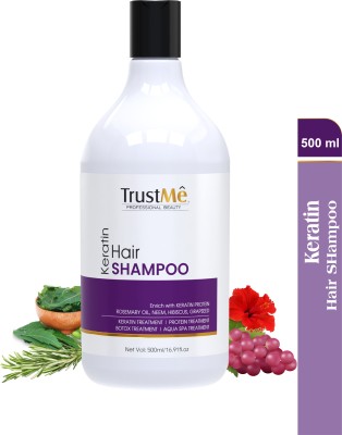 TRUST ME Keratin shampoo Strong&Smooth Hair Enrich With Keratin Protein,RosemarryOil,Neem(500 ml)