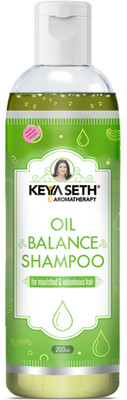 KEYA SETH AROMATHERAPY Oil Balance Shampoo, For Oily Scalp & Anti-Dandruff, Makes Hair Bouncy & Volume Boost for Thin Hair with Pro -Vitamin B5 & Essential of Lemon & Lavender.(200 ml)