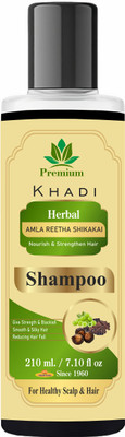 Premium Khadi Natural Amla Reetha Sikakai Shampoo(210 ml)