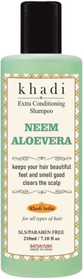 Satvayush Khadi Neem Aloevera Extra Conditioning Shampoo SLS-Paraben free(210 ml)