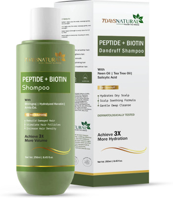 7days natural Peptide Shampoo with Tea tree oil & Salicylic Acid for Anti Dandruff | Hair Fall(250 ml)