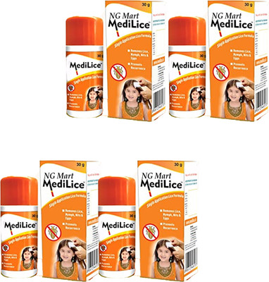 NG MART MEDILICE LICE CLEANSING SHAMPOO FOR LICE REMOVES & HEAALTHY SCALP PACK OF - 4(120 ml)