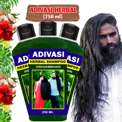 Vishvambhari Original Adivasi Herbal Hair Growth Shampoo And Controls Hair fall(750 ml)