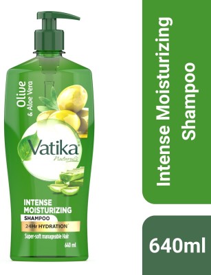 DABUR VATIKA Aloe Vera & Olive Intense Moisturising Shampoo | No Parabens(640 ml)