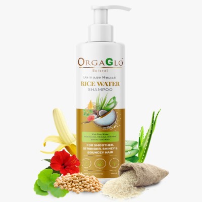 orgaglo Natural Rice Water Shampoo with Keratin for Damage Repair, Strong & Healthy Hair(250 ml)