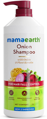 Mamaearth Onion Shampoo for Hair Growth & Hair Fall Control with Onion & Plant Keratin(1 L)