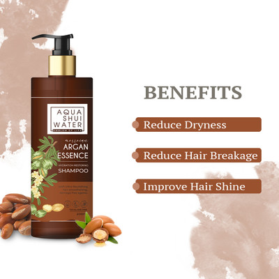 Aqua Shui Water Moroccan Argan Essence Hydration Restoring Shampoo (Pack of 2))(400 ml)