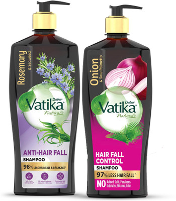 Dabur Rosemary and Onion Hair Fall Control Shampoo - 640ml Each Pack of 2(1280 ml)
